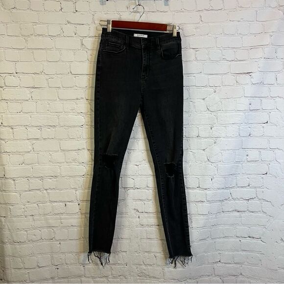 PacSun High Rise Jeggings Black Distressed size 26L - Picture 2 of 9